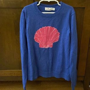 Vineyard Vines girls seashell cotton crewneck sweater size large